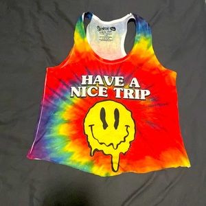 Have a nice trip rainbow crop top